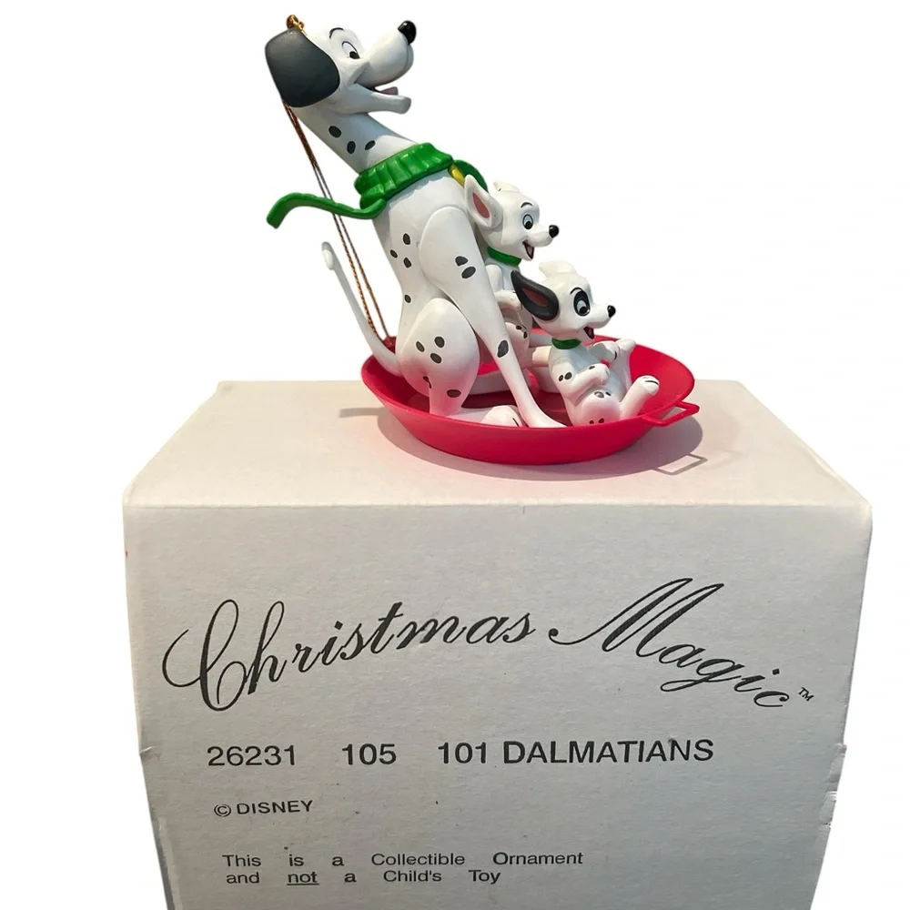 Disney Christmas Magic‎ 101 Dalmatians Ornament Sleigh Boxed